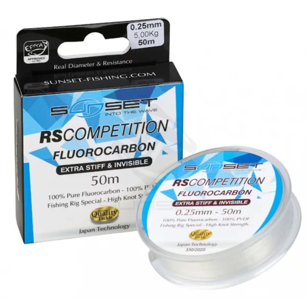 Sunset - FLUOROCARBON EXTRA STIFF RS COMPETITION 0,25mm 50M - Fluorocarbon