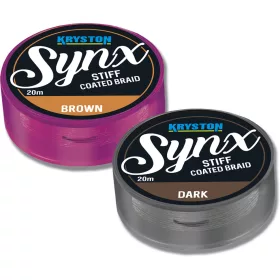   Kriston Synx Stiff Coated 20Lbs 20m 0.35mm Plecionka przyponowa-Brązowy