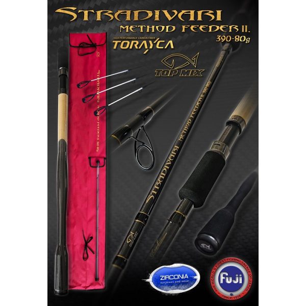Top Mix Stradivari 3,90m 80gr 3+3-częściowa Wędka Method Feeder II