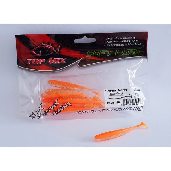 Top Mix Shiner Shad Sunny Orange 7,6cm Plastikowa Przynęta 10szt