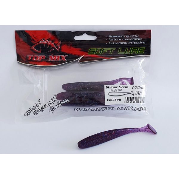 Top Mix Shiner Shad Purple Red 10,0cm Przynęta plastikowa 6szt