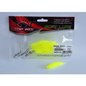   Top Mix Shiner Worm Chartreuse 6,0cm Plastikowa Przynęta Gąsienica 10szt
