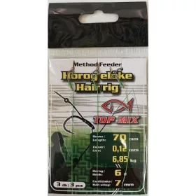   Top Mix 6 Haczyk z oczkiem i zadziorami, z plecionym przyponem i szpikulcem na przynęty 3szt