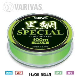   Varivas Kurodai Special Vep Mono Flash Green 100m #3 0,285mm Monofil Főzsinór