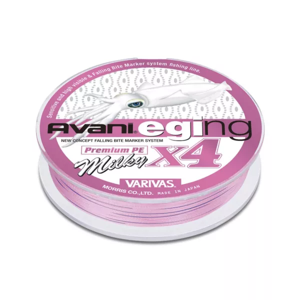Varivas Avani Eging Premium PE X4 150m #0,8 15lb Milky Pink Plecionka