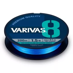   Varivas PE 8 Blue Edition 150m #1,2 0,185mm 23lb Fluo Ocean Blue Pleciona Żyłka Główna