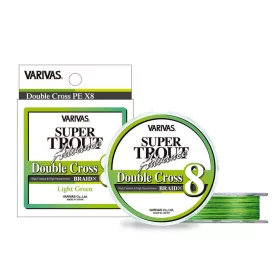   Varivas Super Trout Advance Double Cross PE 8X 100m #0,8 11,4lb Jasnozielona Fluo Pleciona Żyłka Główna