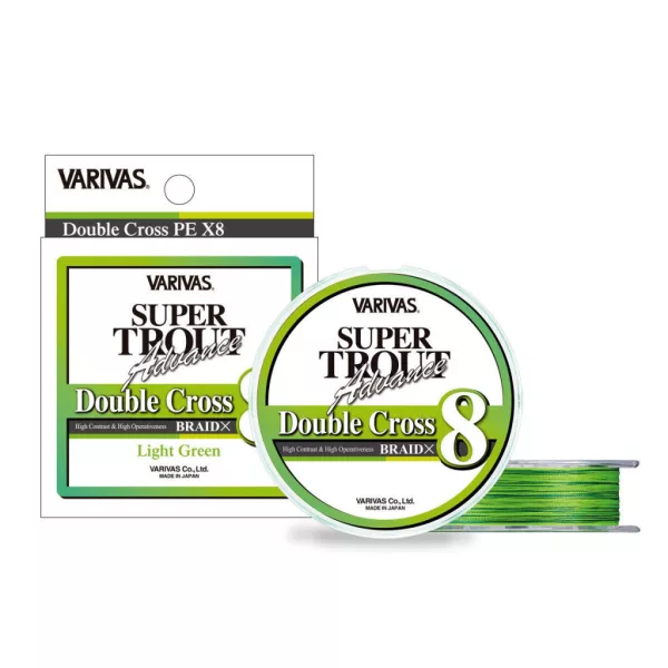 Varivas Super Trout Advance Double Cross PE 8X 100m #0,8 11,4lb Jasnozielona Fluo Pleciona Żyłka Główna
