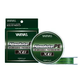   Varivas Absolute Premium PE X8 150m #0,8 0,148mm 16lb Marking Green Plecionka Główna
