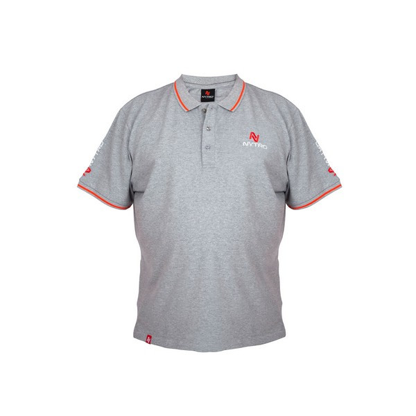 Nytro Light Marl Grey Polo Shirt Koszulka Polo M