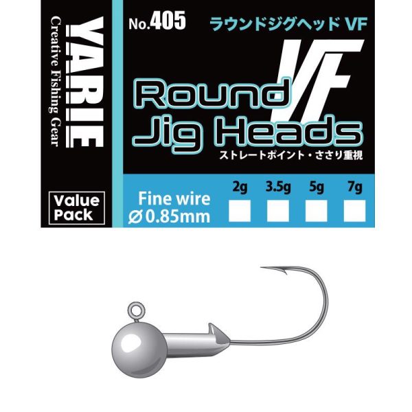 Yarie 405 Round VF Fine Wire 1/0 5,0gr Główka Jigowa 10 szt.