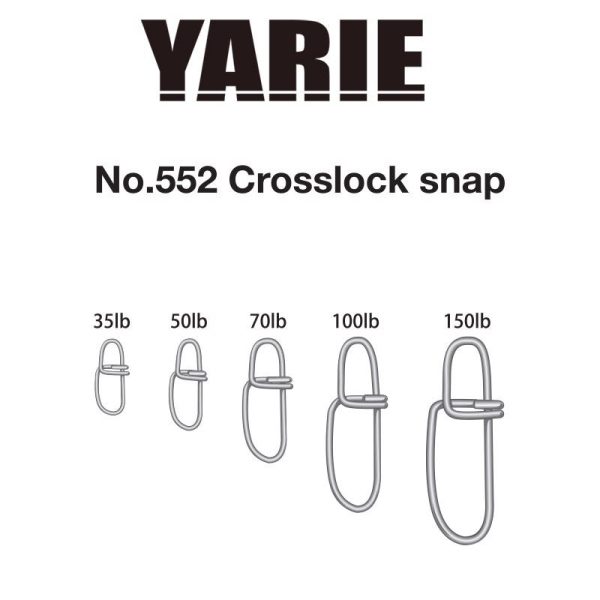 Yarie 552 Crosslock Snap 150lb Agrafka 7szt