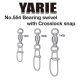Yarie 554 Crosslock Bearing Swivel 140lb Obrotowe Zapięcie 3szt