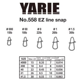 Yarie 558 Ez Line Snap 30lb 1,5 Zaczep 11db
