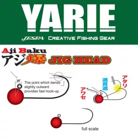Yarie 645 Ajibaku Red 8 1,3gr Główka Jigowa 4szt