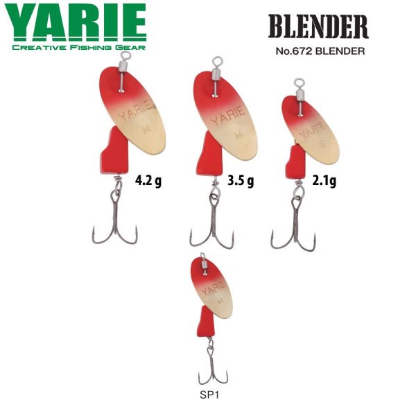 Yarie 672 Blender 4,2gr SP1 Red/Red Błystka obrotowa