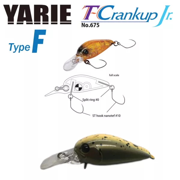Yarie T-Crankup Jr 675 Type F 2,8cm 1,8gr C28 CA Uny Wobbler