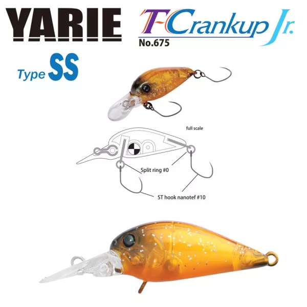 Yarie T-Crankup Jr 675 Type SS 2,8cm 2,1gr C19 YM Brown Wobler