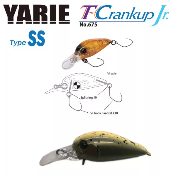 Yarie T-Crankup Jr 675 Type SS 2,8cm 2,1gr C28 CA Uny Wobler