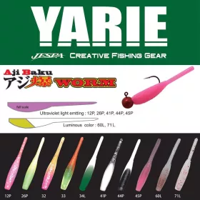   Yarie Ajibaku Worm 690 5,0cm 12P Clear Pink Gumowa Przynęta 10szt.
