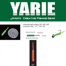   Yarie Amibaits 691 2,3cm 30F Orange/Silver Glitter Przynęta Gumowa 14szt.