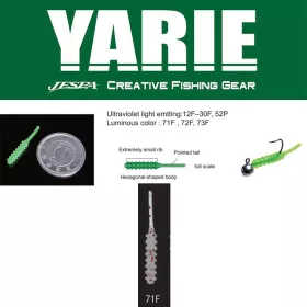   Yarie Amibaits 691 2,3cm 71F Sirasu Glow/Red Glitter Przynęta Gumowa 14szt.