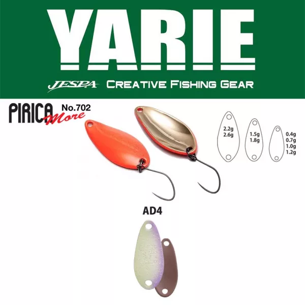 Yarie 702 Pirica More 1,0gr AD4 Milk Cocoa Błystka Wahadłowa