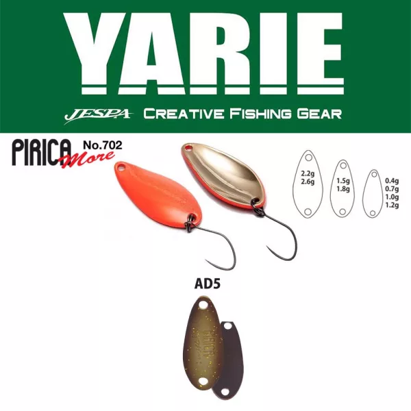 Yarie 702 Pirica More 1,0gr AD5 Algae Błystka wahadłowa