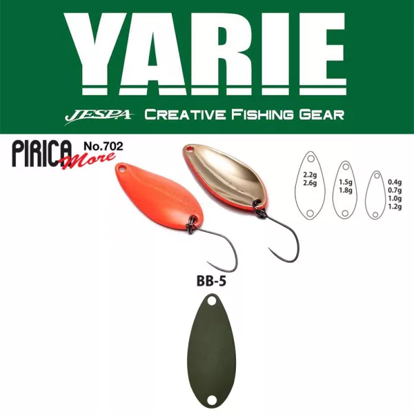 Yarie 702 Pirica More 1,0gr BB5 Olive Błystka Wahadłowa