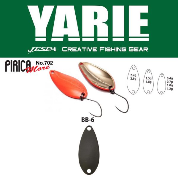 Yarie 702 Pirica More 1,0gr BB6 Ciemna Oliwa Błystka Wahadłowa