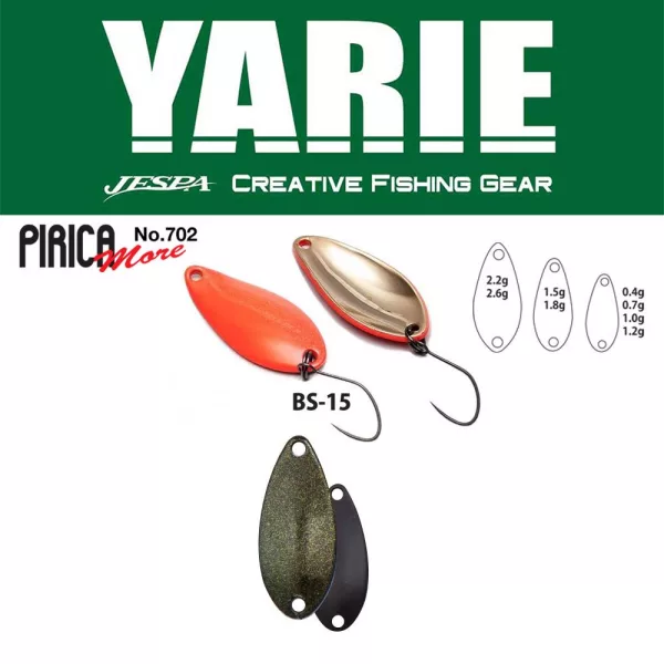 Yarie 702 Pirica More 1.5gr BS-15 Gradation G Black Spoon Lure