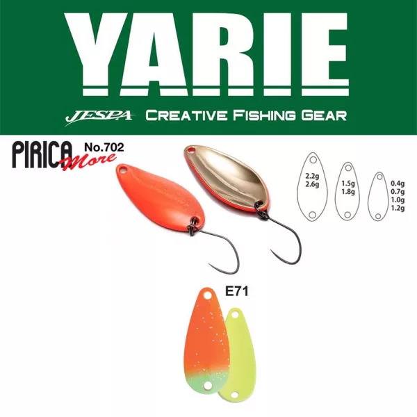 Yarie 702 Pirica More 1,5gr E71 AG Carrot Błystka Wahadłowa