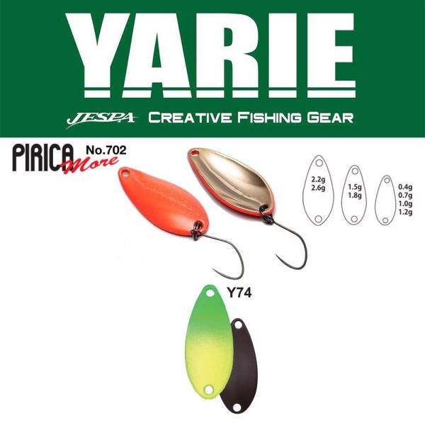 Yarie 702 Pirica More 1,5gr Y74 Green/Lemon Błystka Wahadłowa