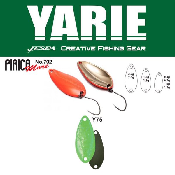 Yarie 702 Pirica More 1,8gr Y75 Green Hololumelume Błystka Wahadłowa