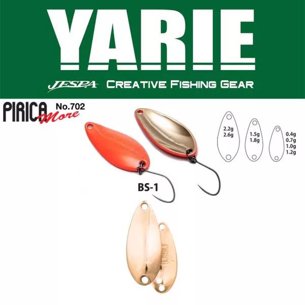 Yarie 702 Pirica More 2,2gr BS-1 Gold Błystka Wahadłowa