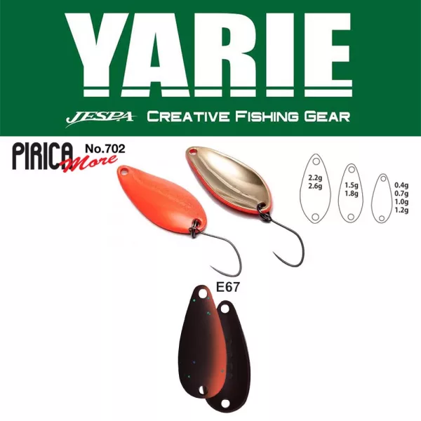 Yarie 702 Pirica More 2,2gr E67 Zwycięski Brązowy Błystka Wahadłowa
