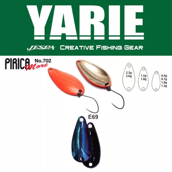 Yarie 702 Pirica More 2,2gr E69 Ognisty Błękit Błystka Wahadłowa