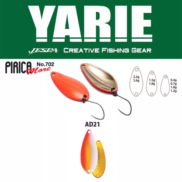 Yarie 702 Pirica More 2.6gr AD21 Uzakin Spoon Lure