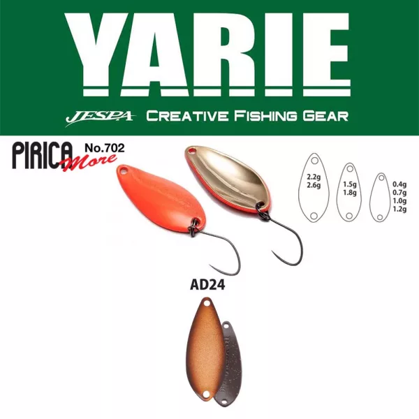 Yarie 702 Pirica More 2,6gr AD24 Oyster Błystka Wahadłowa