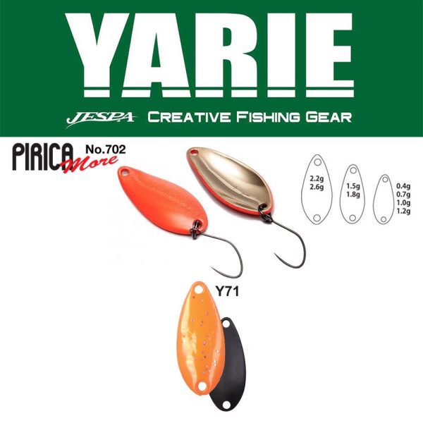 Yarie 702 Pirica More 2,6gr Y71 Orange Błystka Wahadłowa