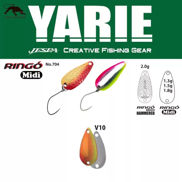 Yarie 704 Ringo Midi 1,5gr V10 Mix Orange Błystka wahadłowa