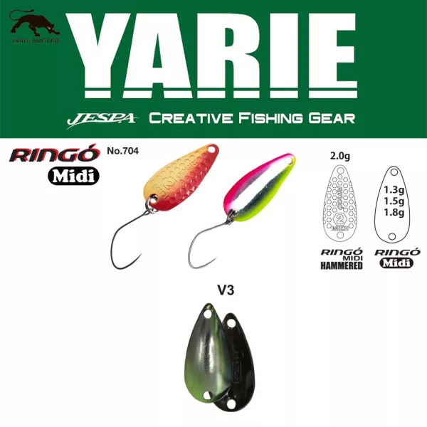 Yarie 704 Ringo Midi 1,5gr V3 Ayu Błystka Wahadłowa