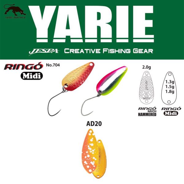 Yarie 704 Ringo Midi 1,8gr AD20 First Fire Błystka Wahadłowa
