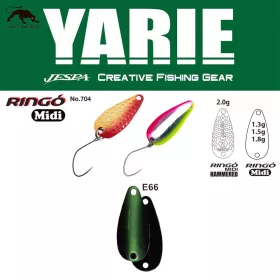   Yarie 704 Ringo Midi 1,8gr E66 Fits Green Błystka Wahadłowa