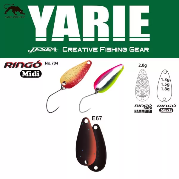 Yarie 704 Ringo Midi 1,8gr E67 Winner Brown Wahadłówka