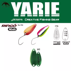   Yarie 704 Ringo Midi 1,8gr H1 Green Metallic Błystka Wahadłowa