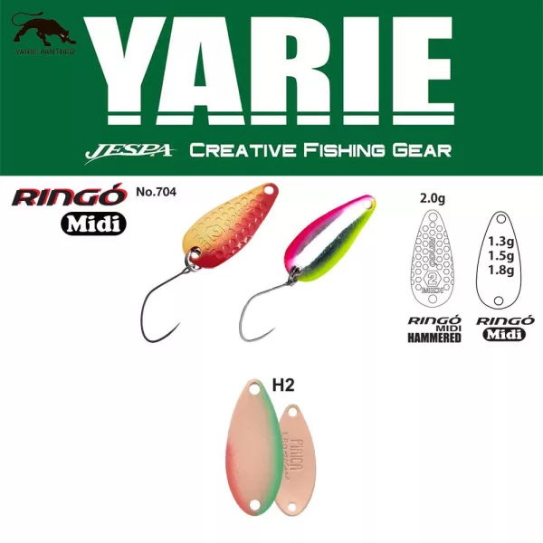 Yarie 704 Ringo Midi 1,8gr H2 Salmon Błystka Wahadłowa