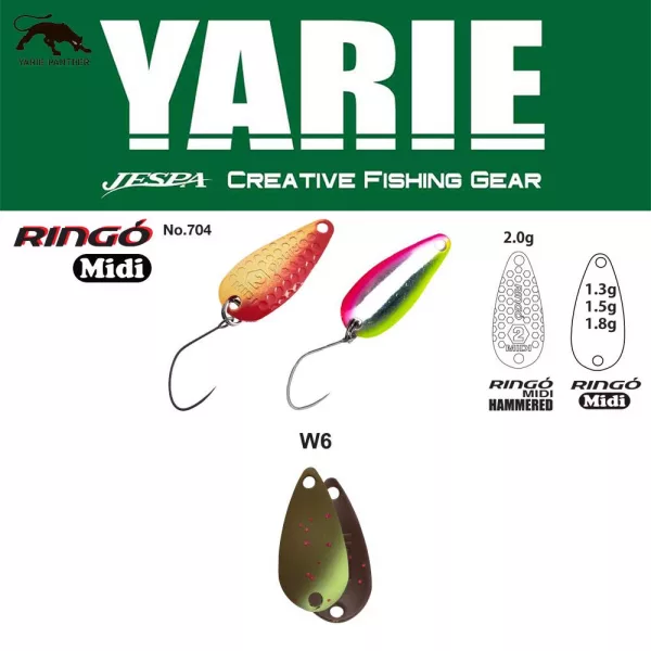 Yarie 704 Ringo Midi 1,8gr W6 Ehesukai Błystka Wahadłowa