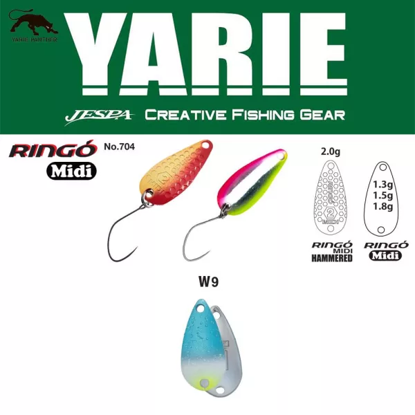 Yarie 704 Ringo Midi 1,8gr W9 Blues Błystka Wahadłowa