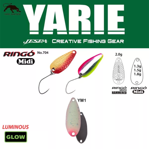 Yarie 704 Ringo Midi 1,8gr YM1 Fruit Peach Błystka Wahadłowa
